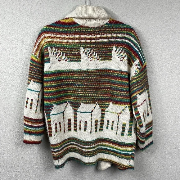 BDG Urban Outfitters Kolbie Open Front House Print Oversized Cardigan Sz M - Picture 6 of 14